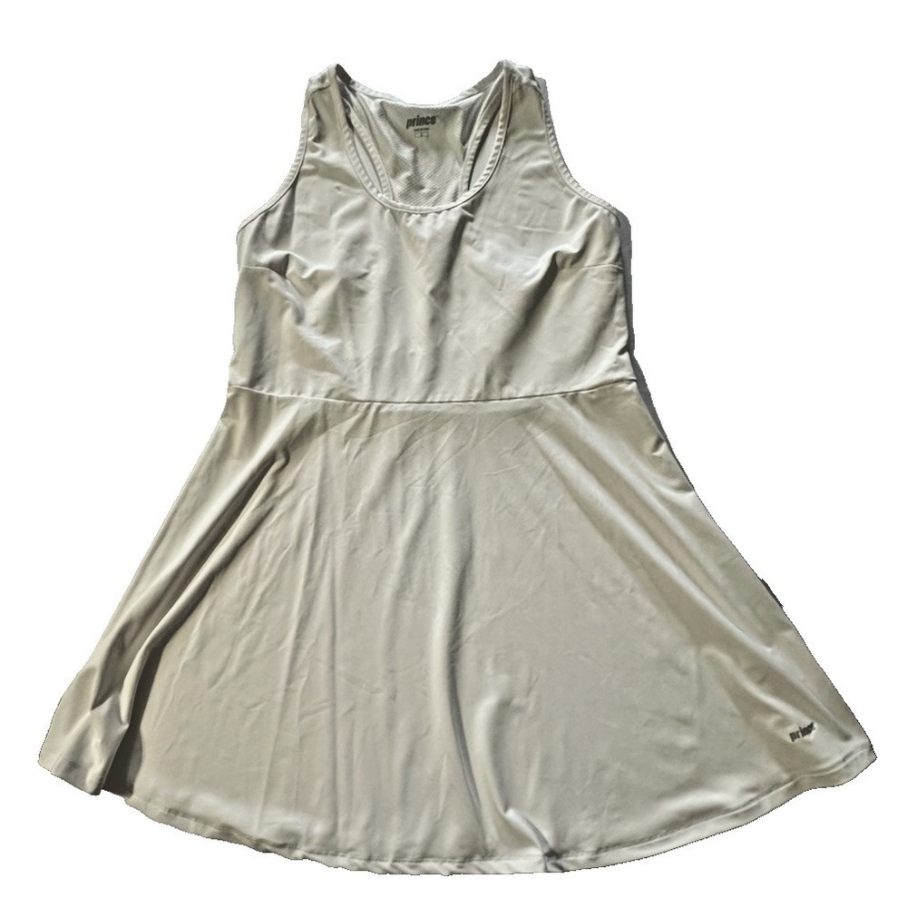 Prince White Tennis Dress Womens Large Sleeveless Athletic Racerback‎